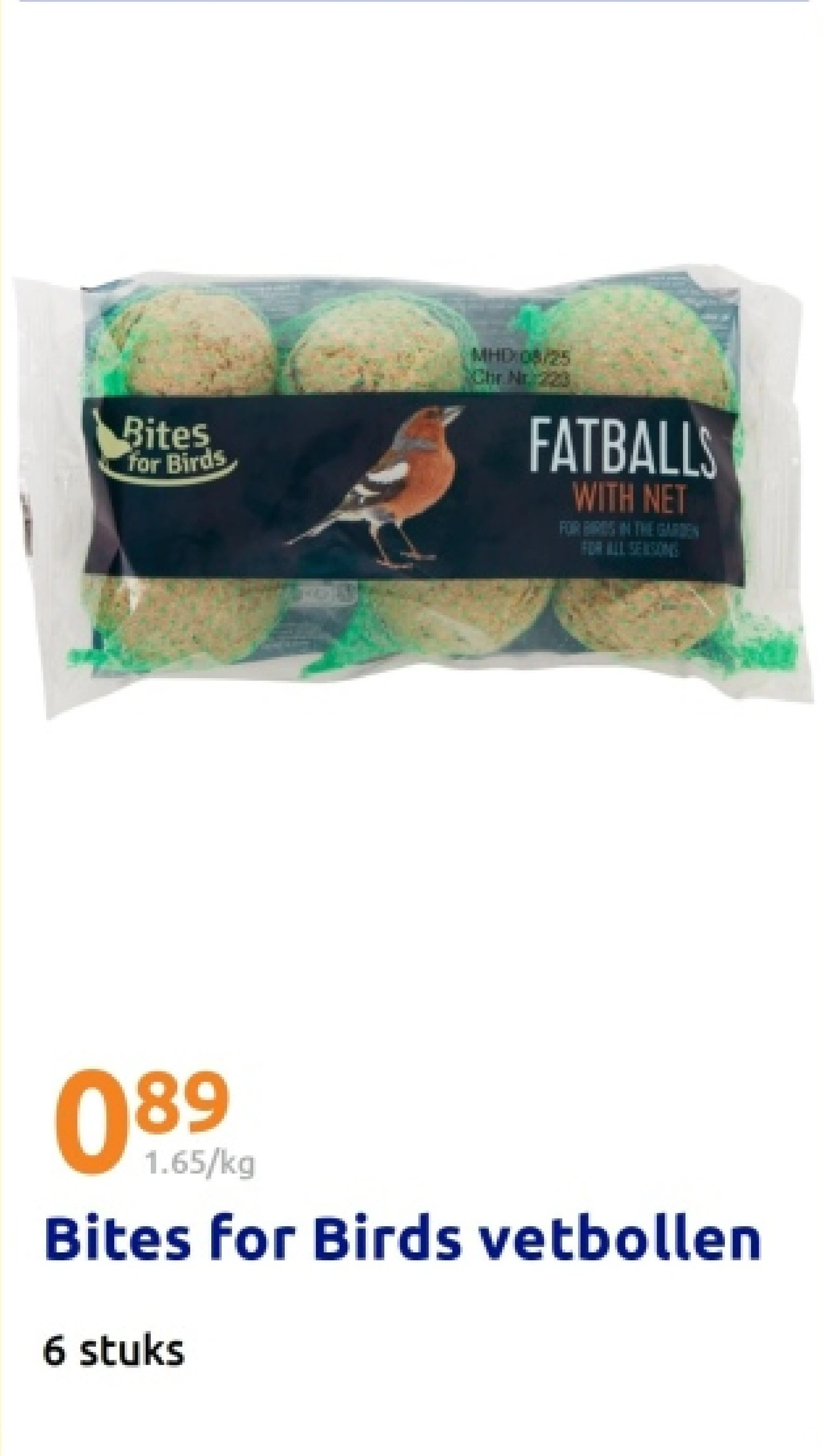 Bites for Birds vetbollen