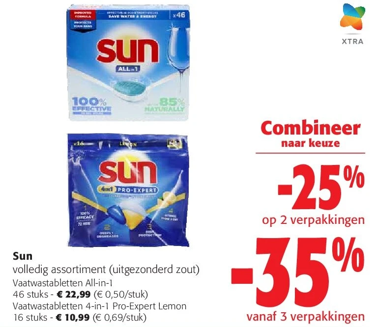 Sun Vaatwastabletten All-in-1 46 stuks