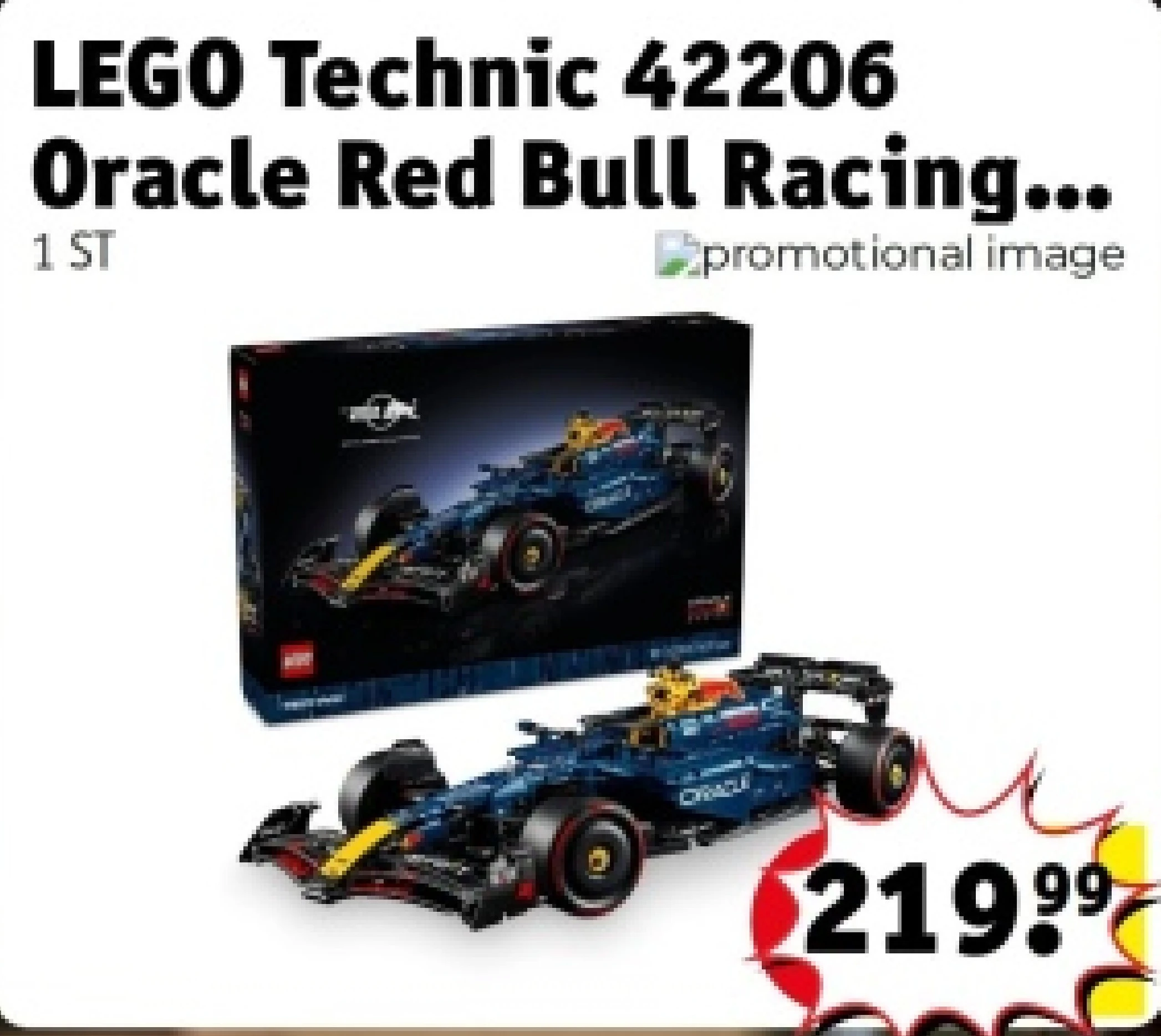 LEGO Technic 42206 Oracle Red Bull Racing RB20 F1 Auto
