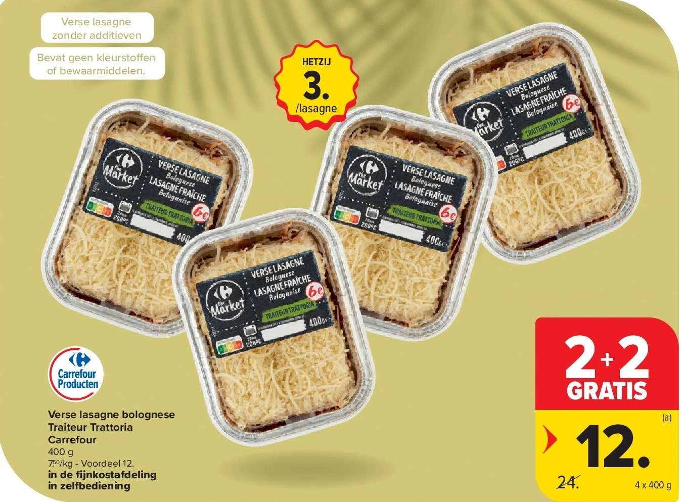 Verse lasagne bolognese Traiteur Trattoria Carrefour