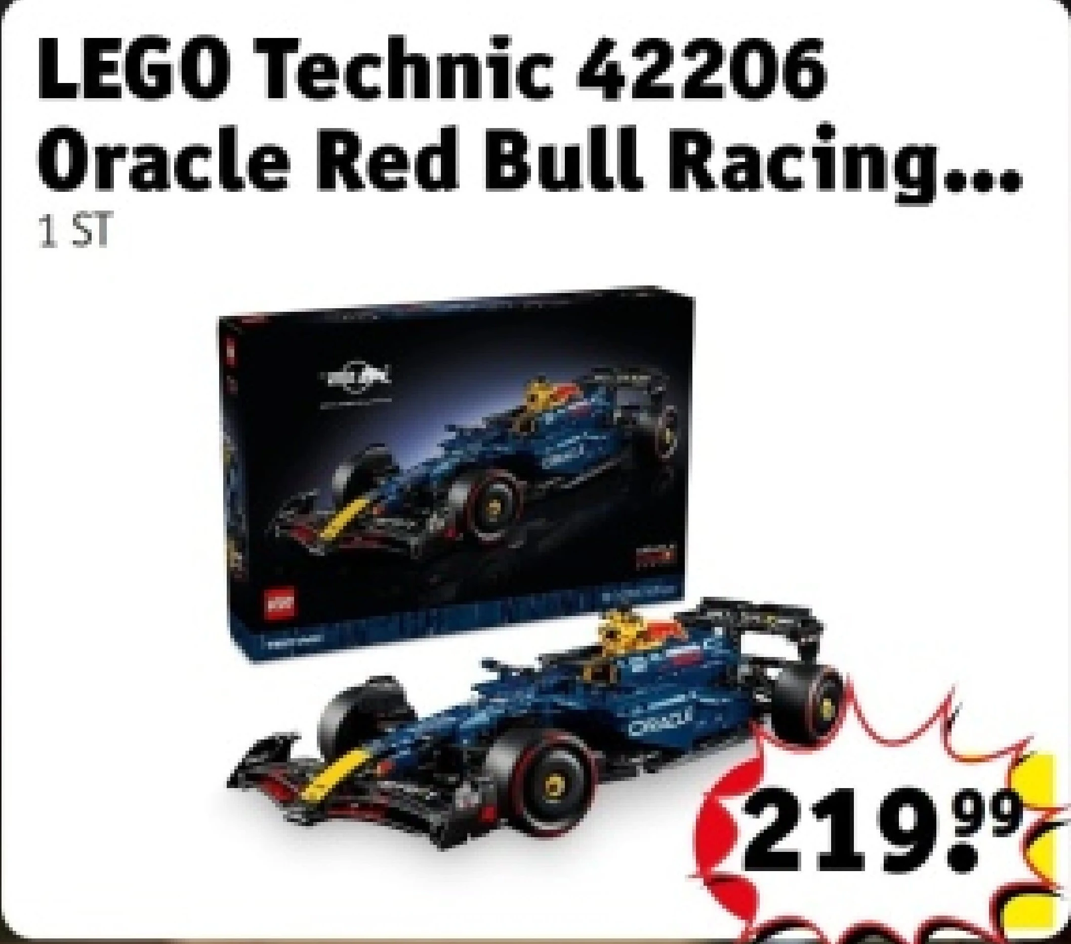 LEGO Technic 42206 Oracle Red Bull Racing RB20 F1 Auto