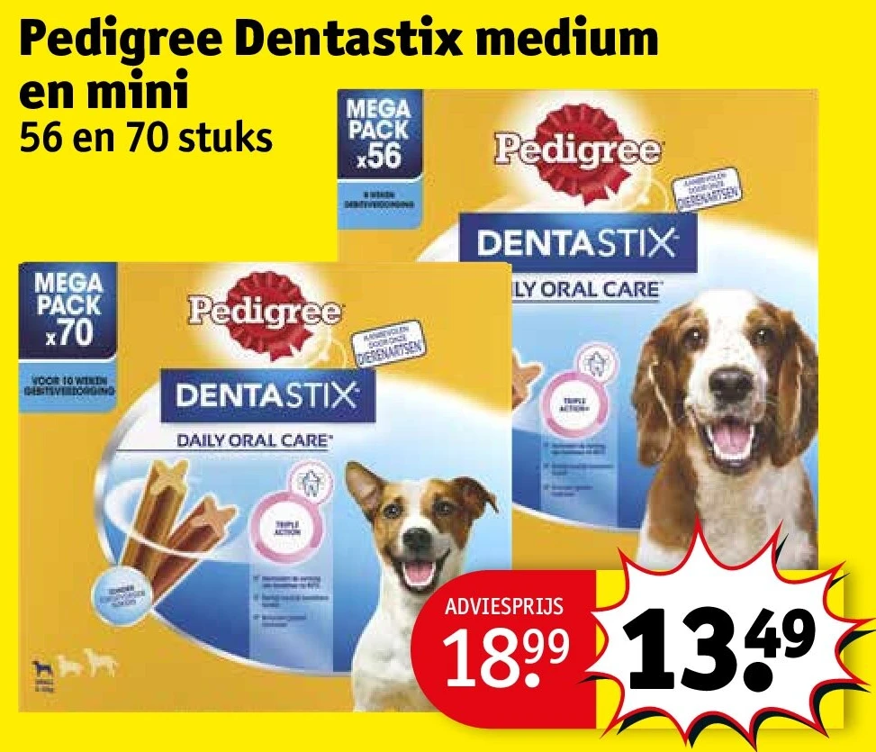 Pedigree Dentastix medium en mini