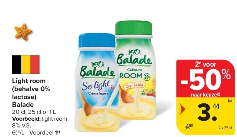 Light room (behalve 0% lactose) Balade
