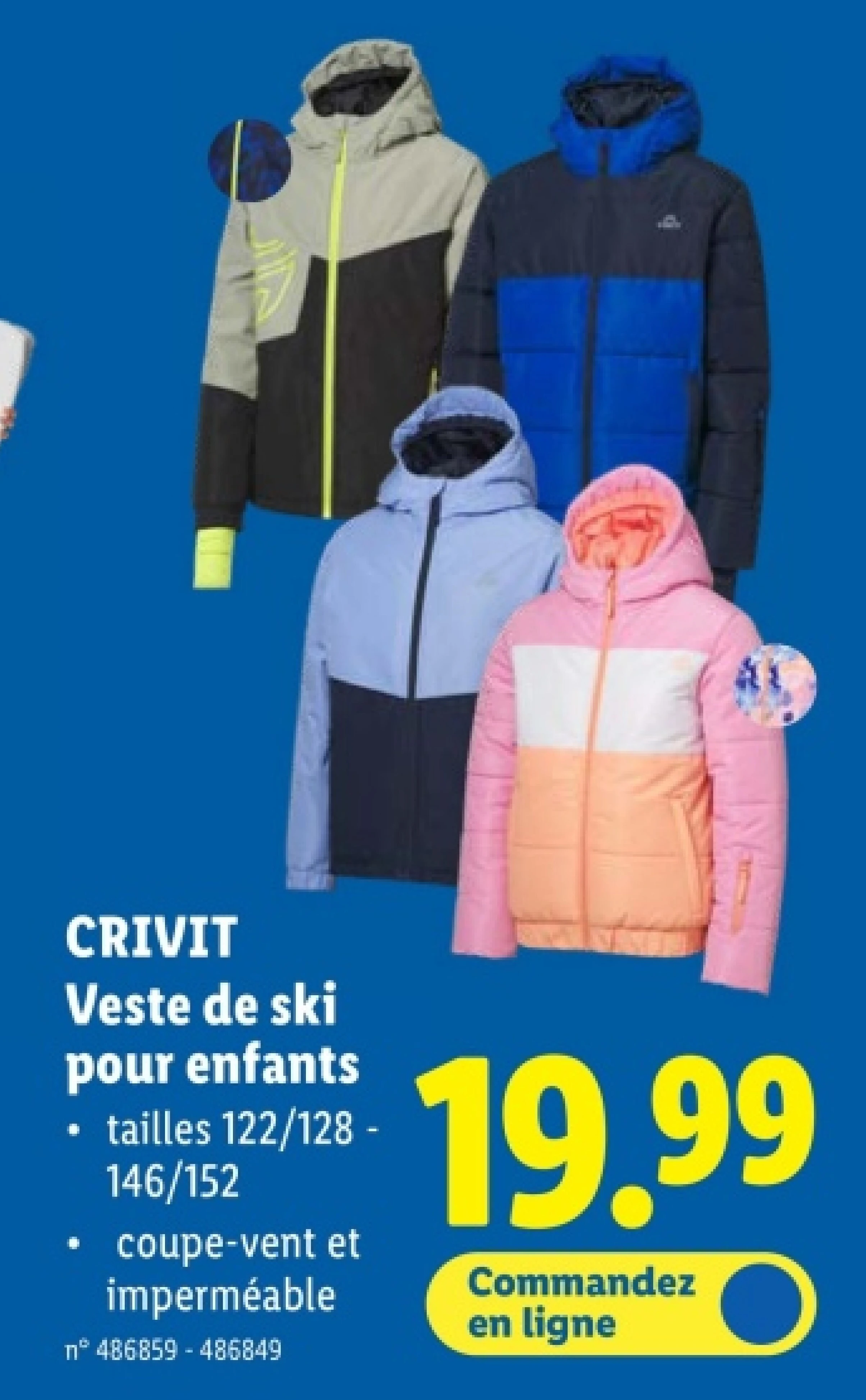 Veste de ski pour enfants