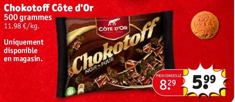 Chokotoff Côte d'Or 500 grammes