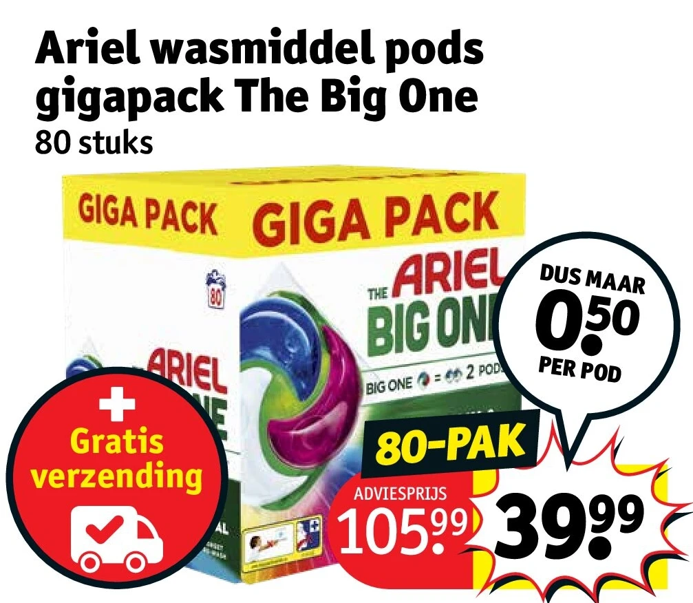 Ariel wasmiddel pods gigapack The Big One