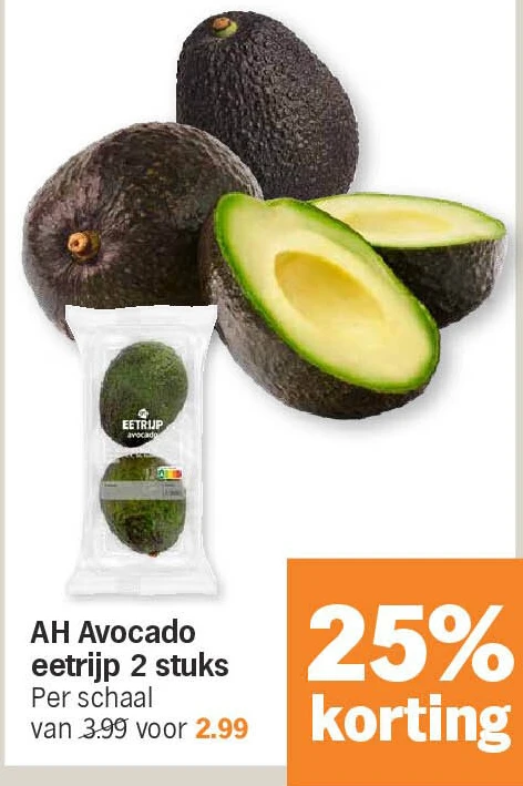 AH Avocado eetrijp 2 stuks