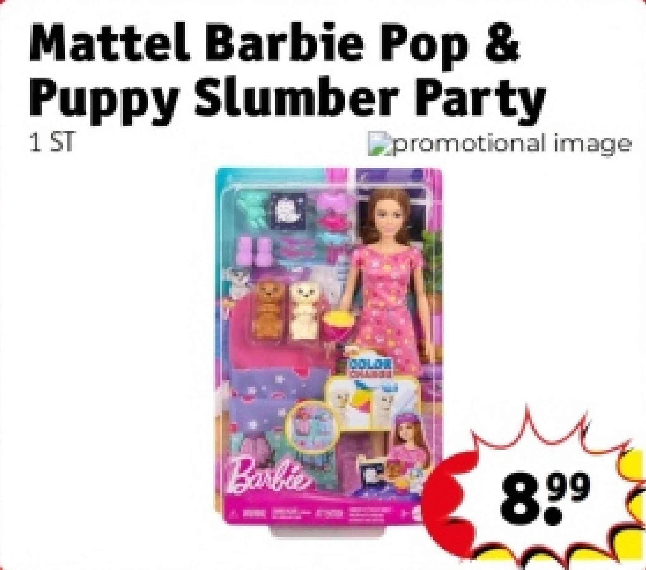 Mattel Barbie Pop & Puppy Slumber Party