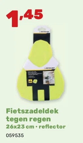 Fietszadeldek tegen regen 26x23 cm • refl ector