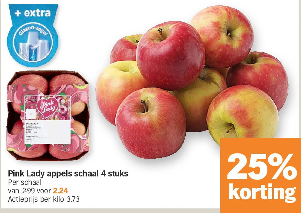 Pink Lady appels schaal 4 stuks