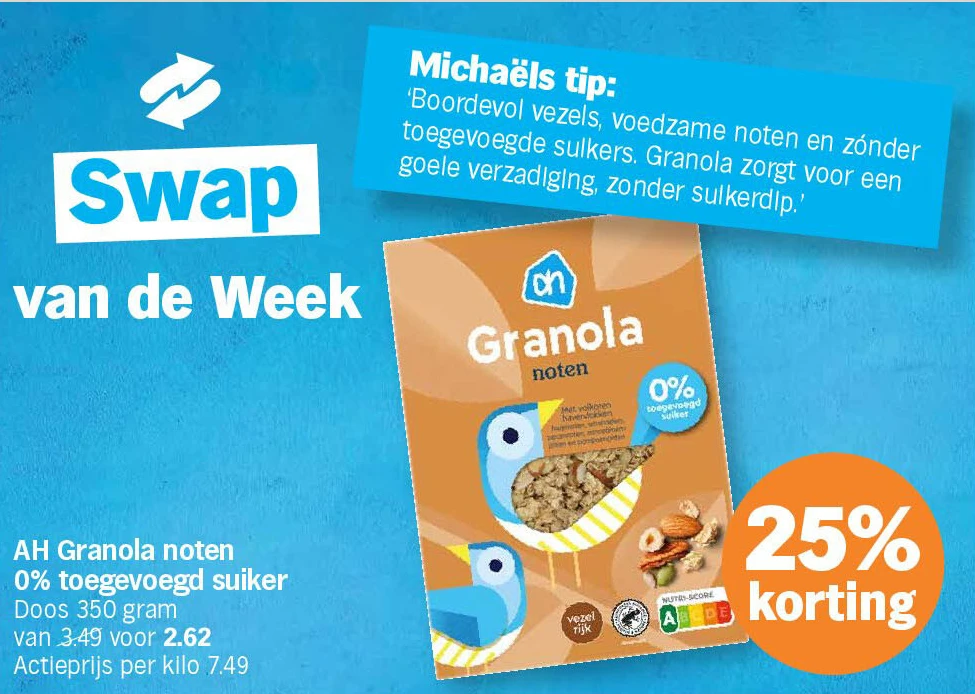 AH Granola noten 0% toegevoegd suiker