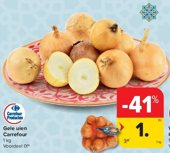 Gele uien Carrefour