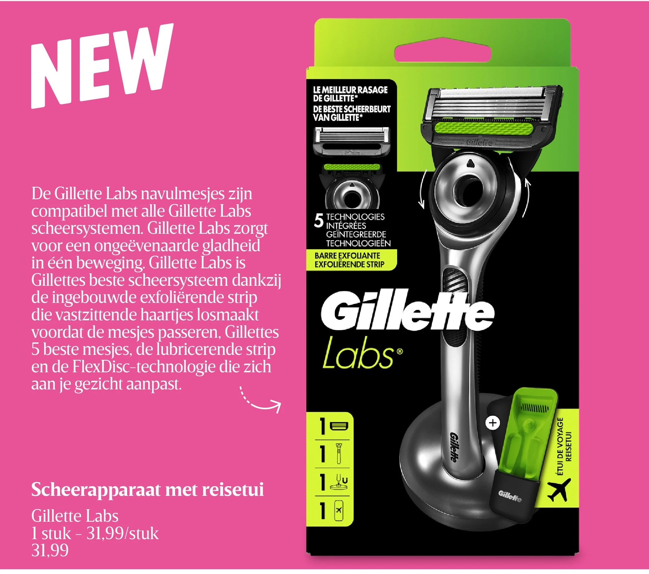 Scheerapparaat met reisetui