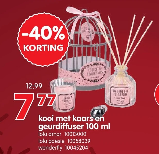 kooi met kaars en geurdiffuser 100 ml