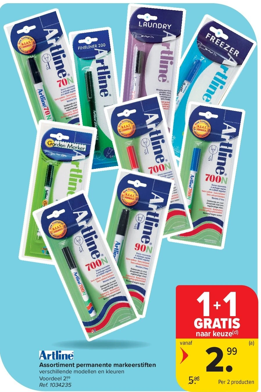 Assortiment permanente markeerstiften