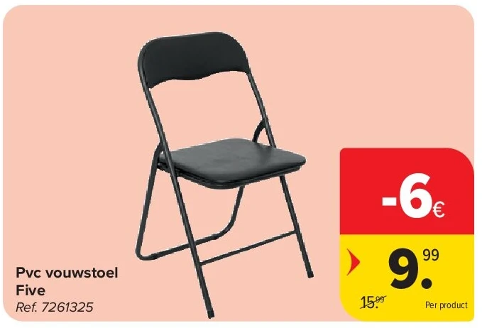 Pvc vouwstoel Five