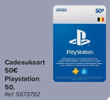 Cadeaukaart 50€ Playstation