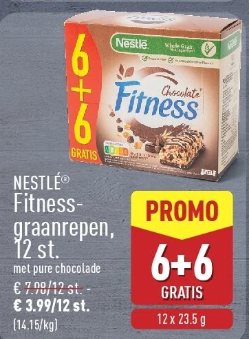 Fitness- graanrepen, 12st.