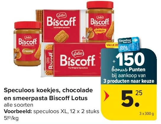 Speculoos koekjes, chocolade en smeerpasta Bisco Lotus