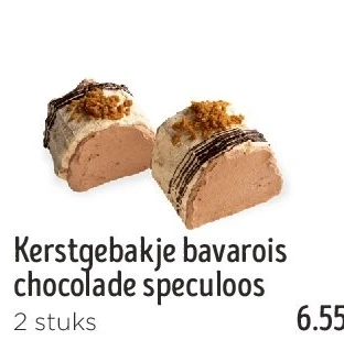 Kerstgebakje bavarois chocolade speculoos