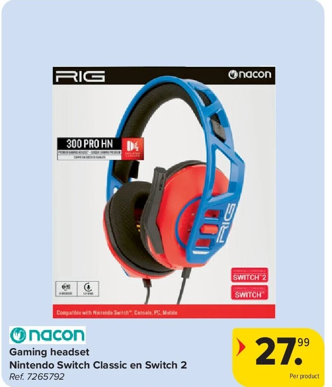 Gaming headset Nintendo Switch Classic en Switch 2