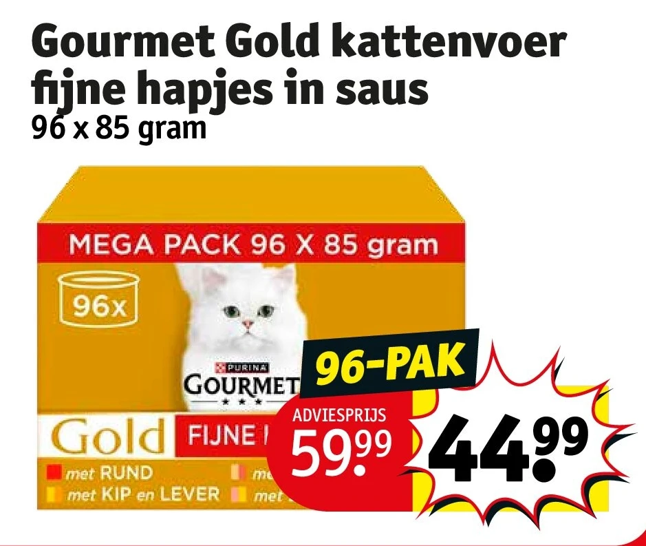 Gourmet Gold kattenvoer fijne hapjes in saus