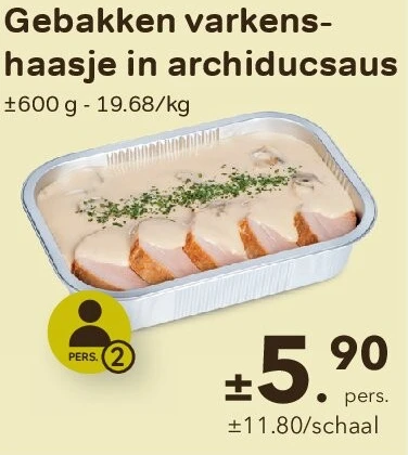 Gebakken varkenshaasje in archiducsaus