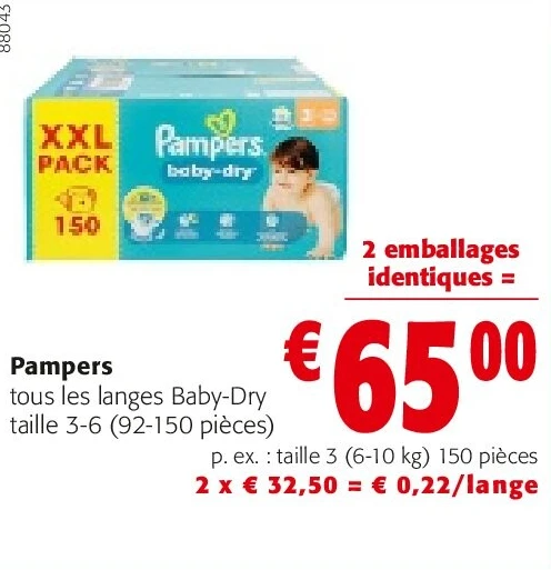 Pampers tous les langes Baby-Dry