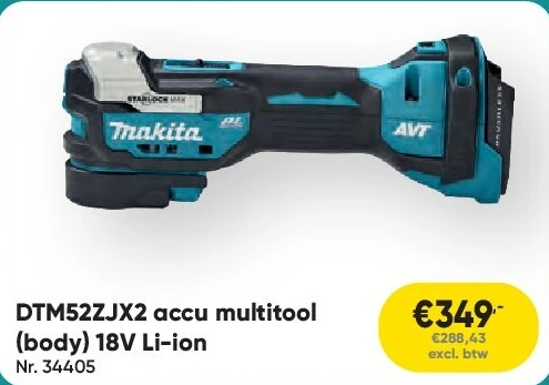 DTM52ZJX2 accu multitool (body) 18V Li-ion
