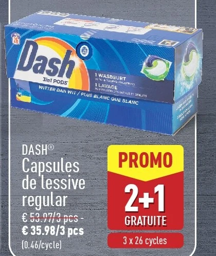 Capsules de lessive regular