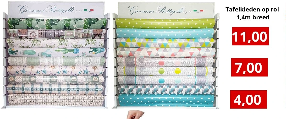 Tafelkleden op rol 1,4m breed