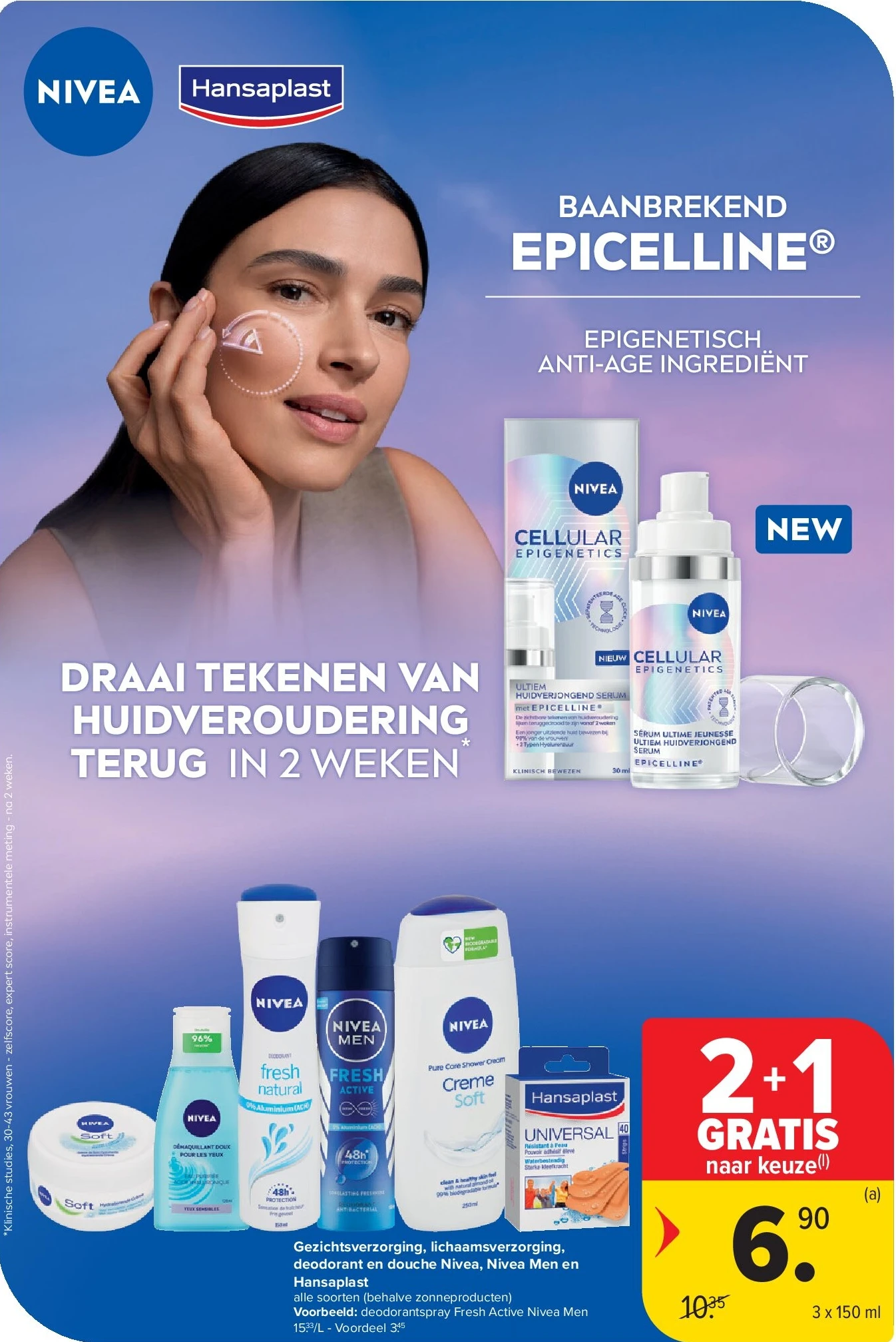 Gezichtsverzorging, lichaamsverzorging, deodorant en douche Nivea, Nivea Men en Hansaplast