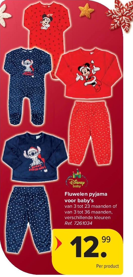 Fluwelen pyjama voor baby’s