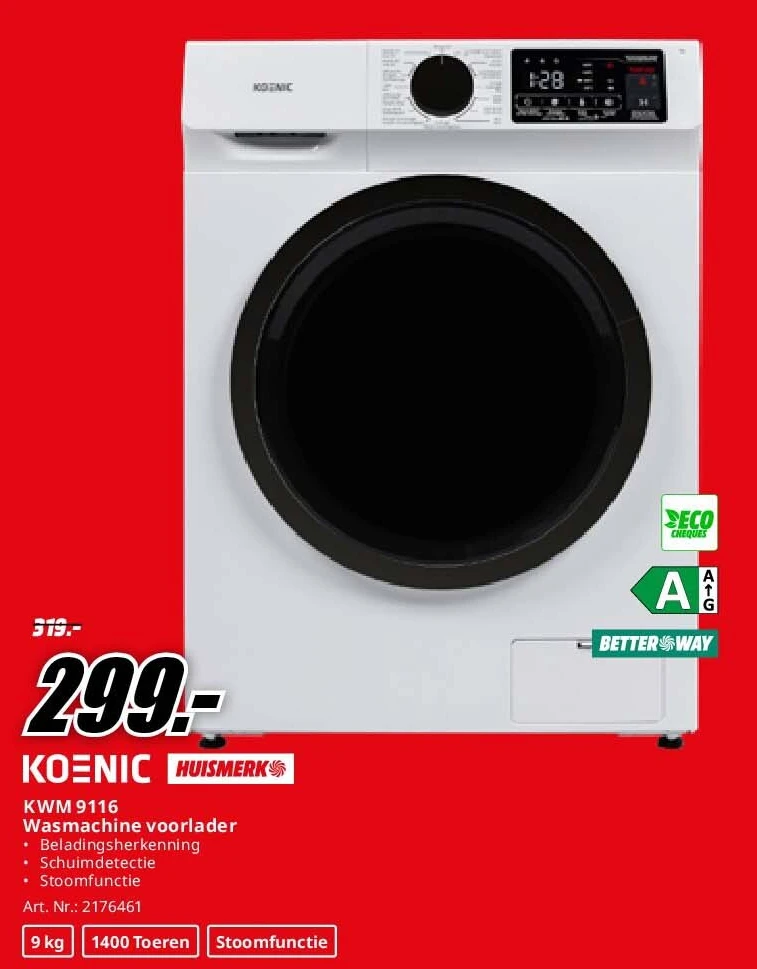 KWM 9116 Wasmachine voorlader