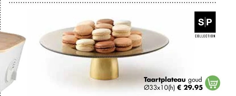 Taartplateau goud
