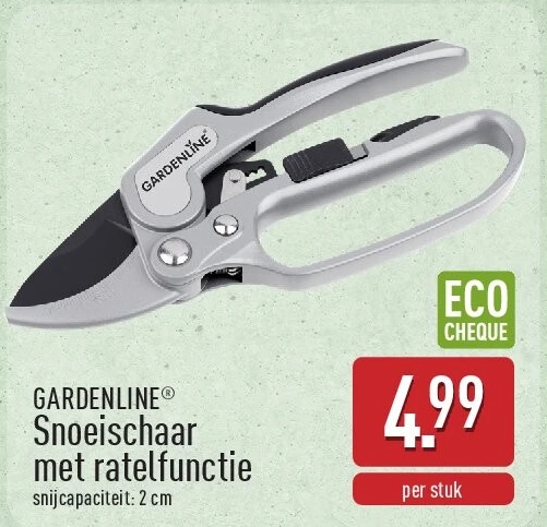 Snoeischaar met ratelfunctie