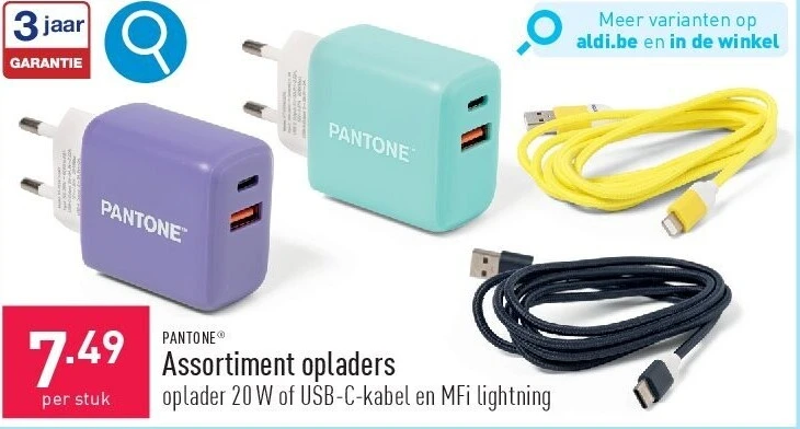 Assortiment opladers