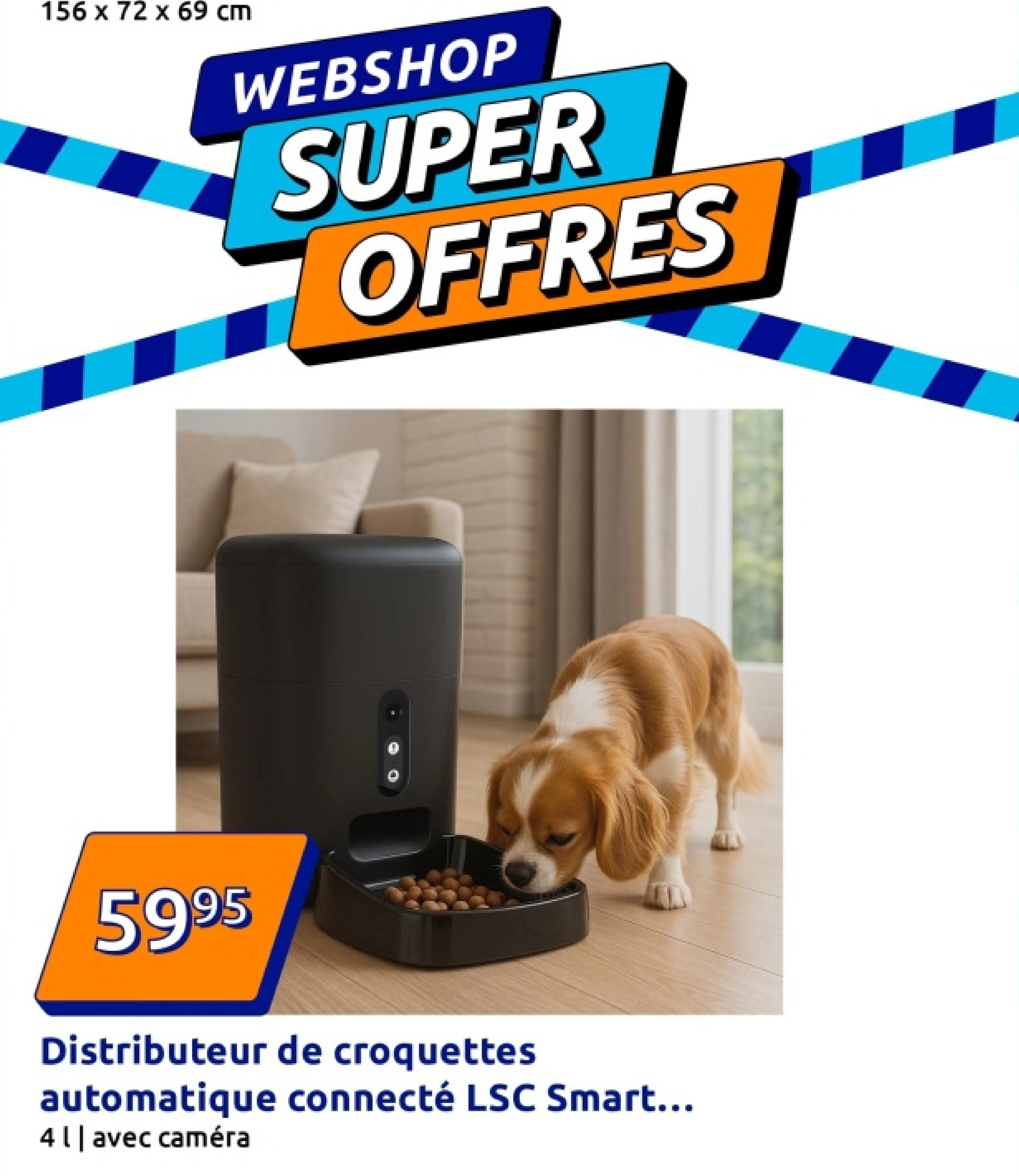Distributeur de croquettes automatique connecté LSC Smart Connect