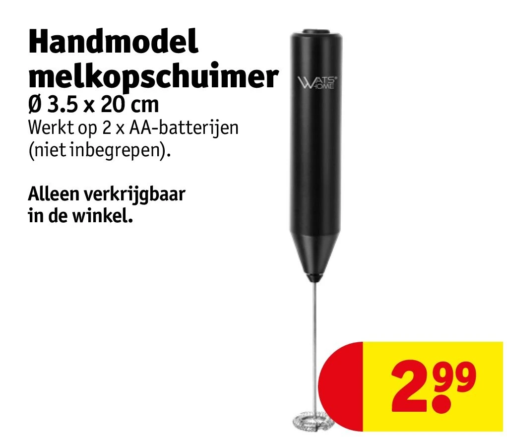 Handmodel melkopschuimer
