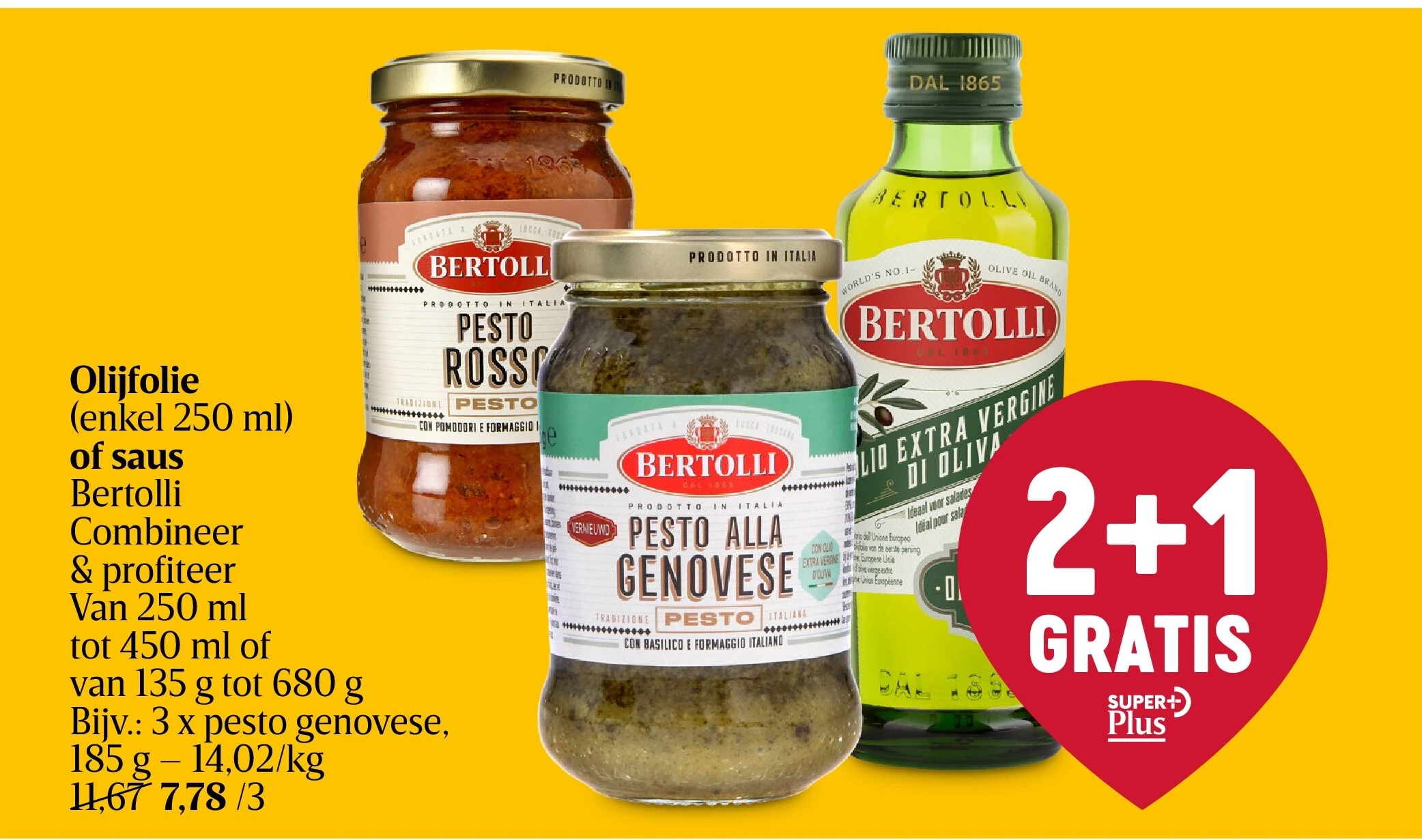 Olijfolie (enkel 250 ml) of saus