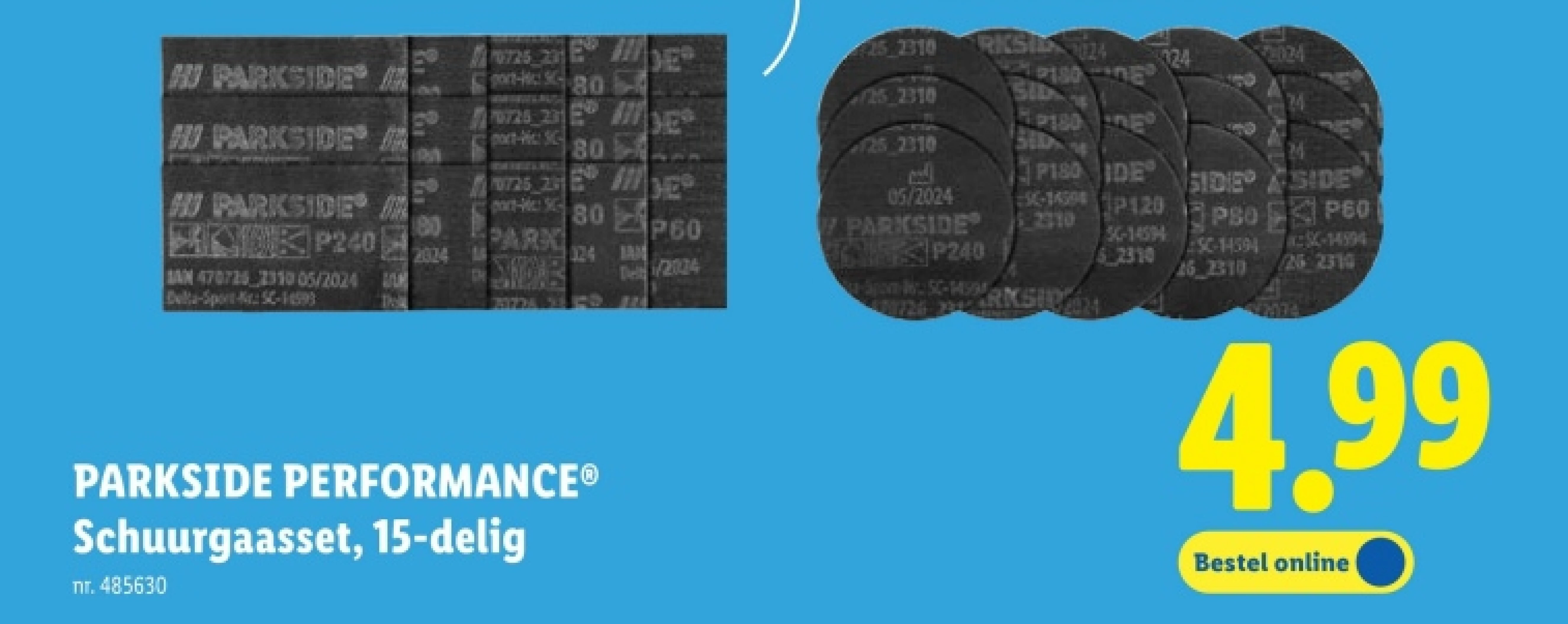 Schuurgaasset, 15-delig