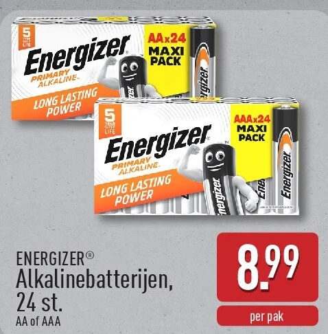 Alkalinebatterijen, 24st.