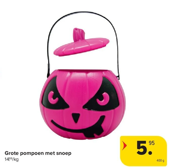 Grote pompoen met snoep