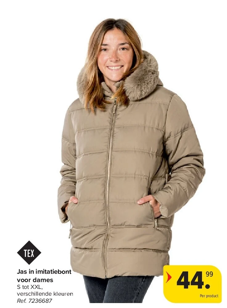 Jas in imitatiebont voor dames