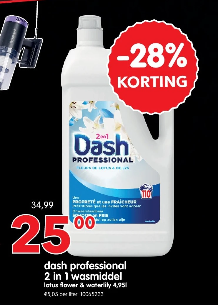 dash professional 2 in 1 wasmiddel