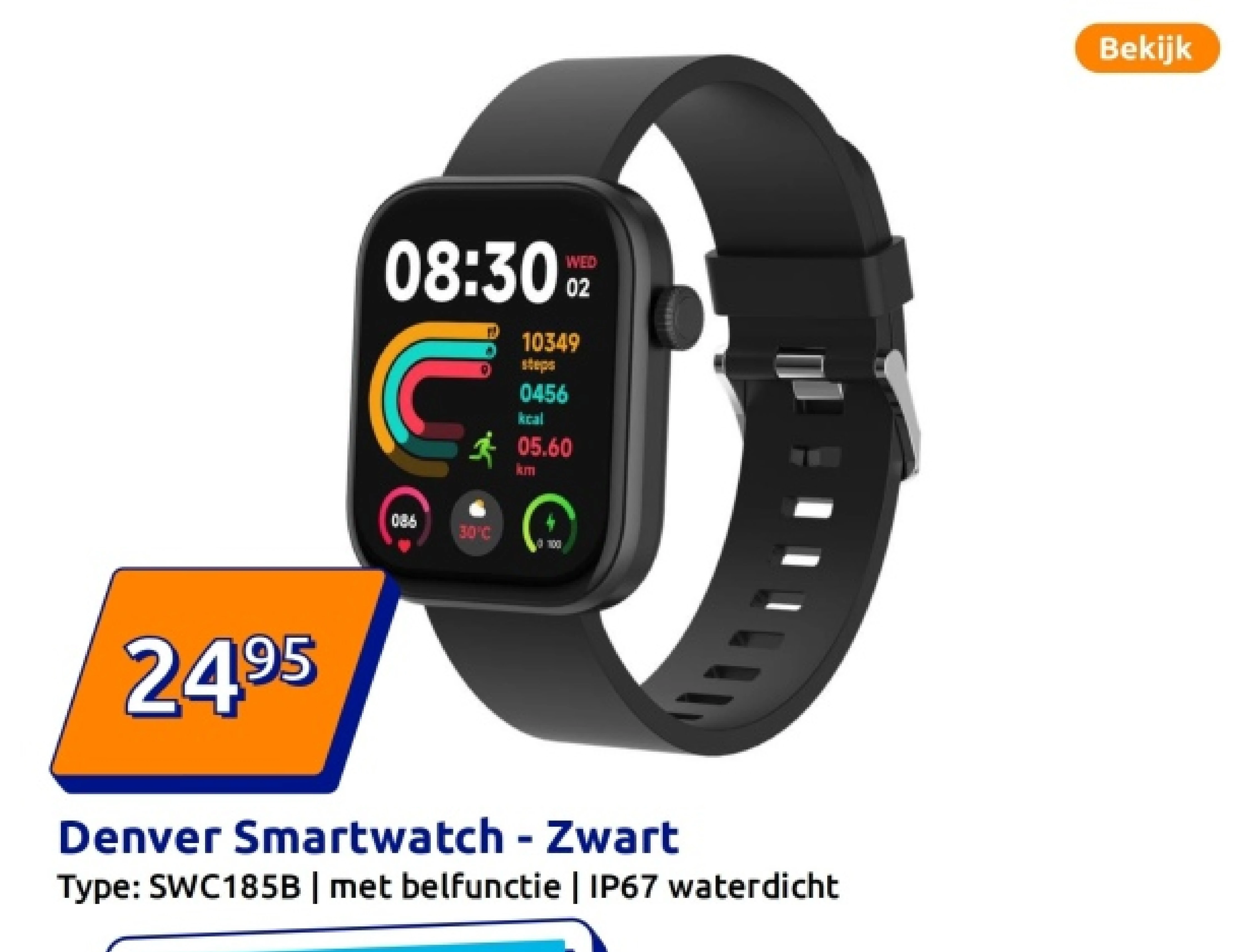 Denver Smartwatch - Zwart
