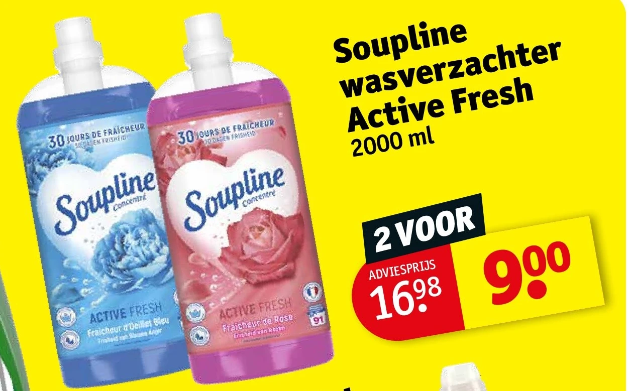 Soupline wasverzachter Active Fresh