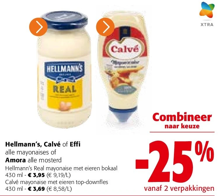 Hellmann’s Real mayonaise met eieren bokaal 430 ml