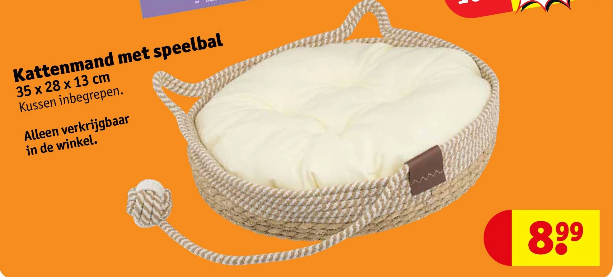 Kattenmand met speelbal