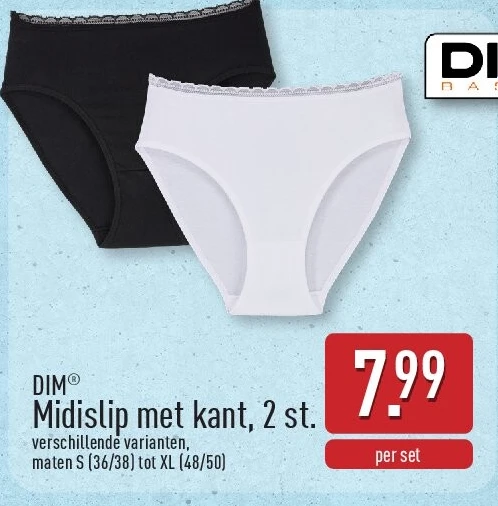 Midislip met kant, 2st.